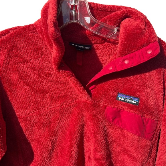 Patagonia quarter zip fleece red jacket women’s medium retool 1/4 - Picture 2 of 5